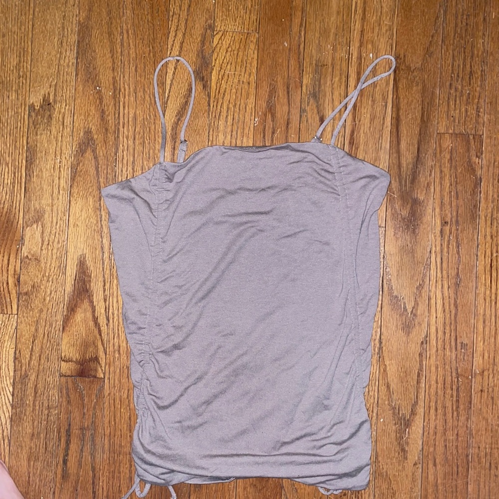Fun spaghetti strap tank that you can scrunch the sides to your desired length